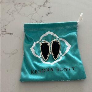 Kendra Scott Black and Gold Drop Earrings